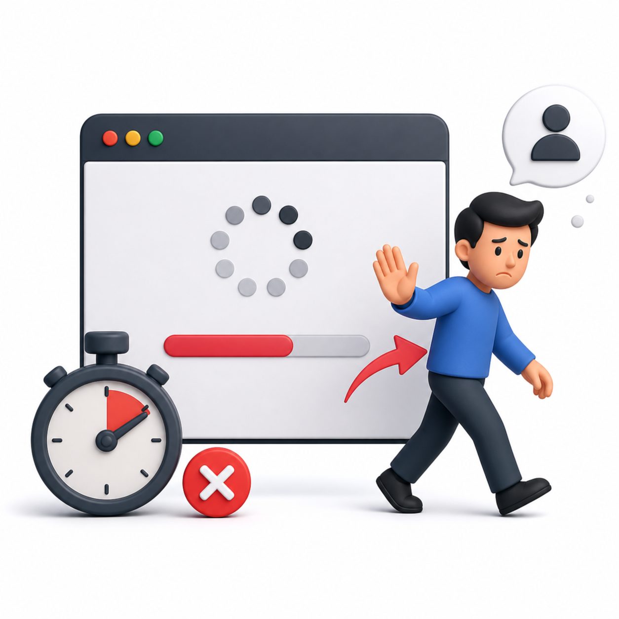Website tải chậm, mất khách tiềm năng